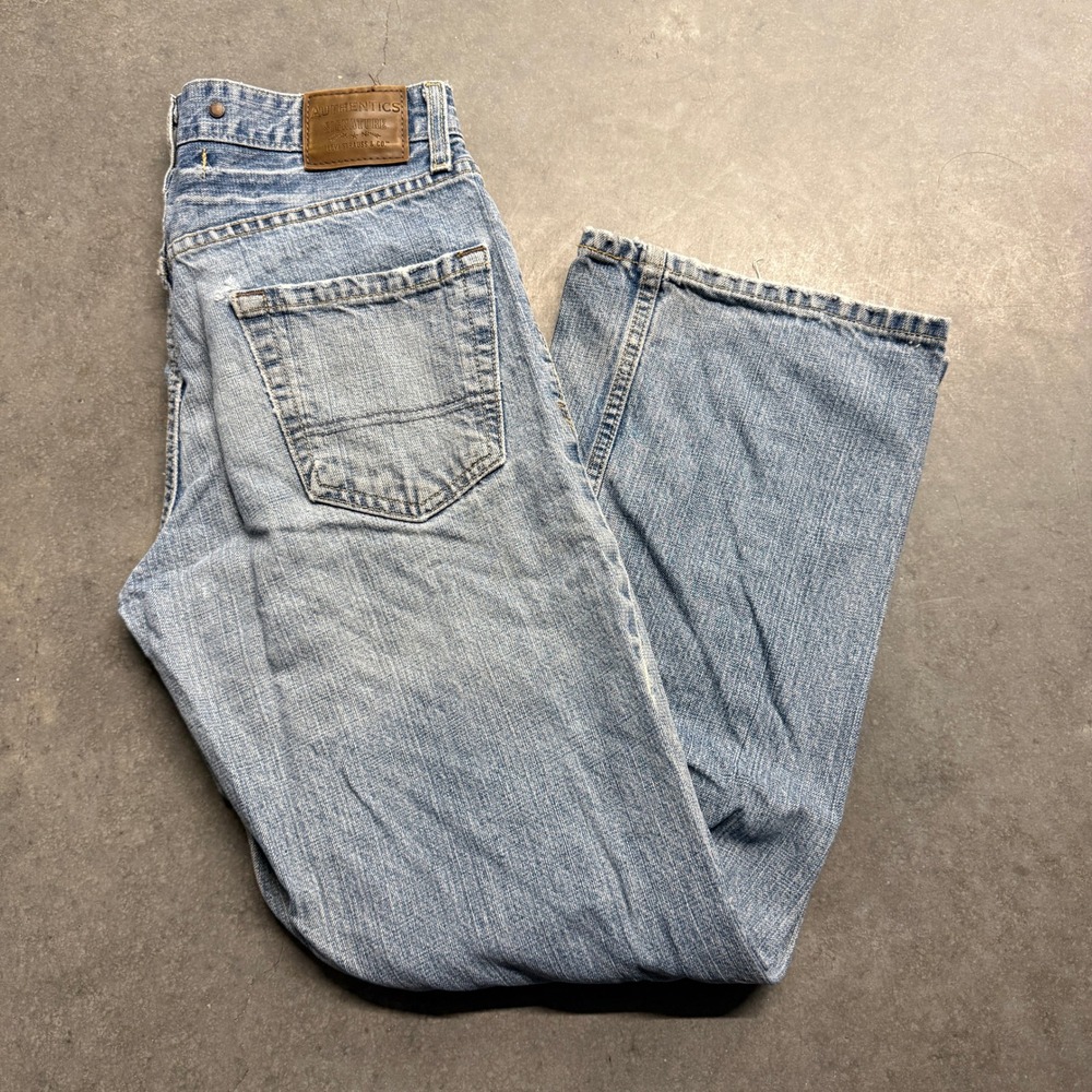 Signature by Levi Strauss Authentics Loose Boot Mens Distressed Jeans W29 L30